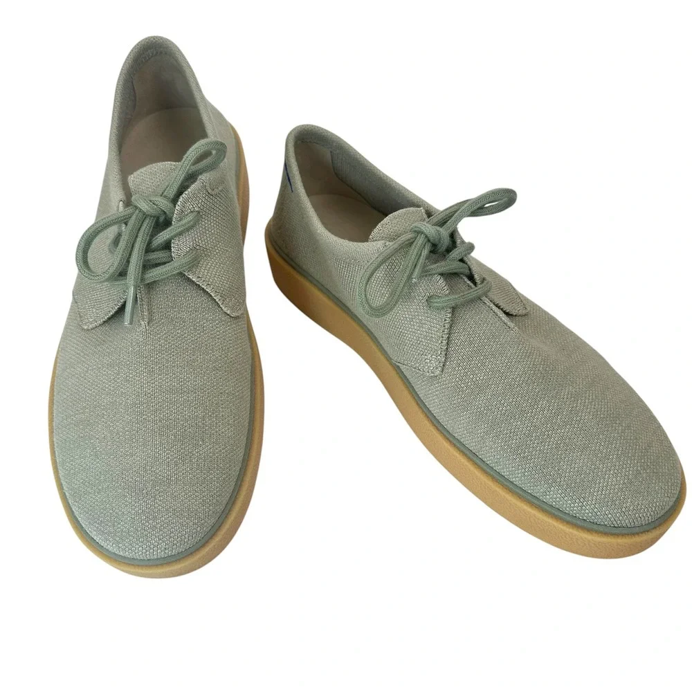 Rothys Shoes The Monty Lace Up‎ Desert Boot Sneaker Sea Grass Green 12 Gum Sole